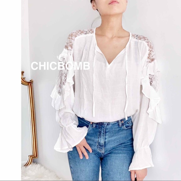 SOFT LACE Ruffles Lace top - Picture 2 of 6